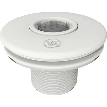 Tryskový set VA, s mosaznými zástřiky, pro fóliové bazény, připojení lepením 50 mm, bílá ABS