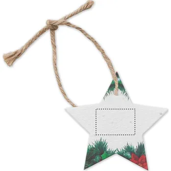 Vánoční ozdoba Ozdoba ze semínkového papíru TAMPONOVÝ TISK (MAX. 2 BARVY, 20X30MM) 2 barvy 30 FRONT