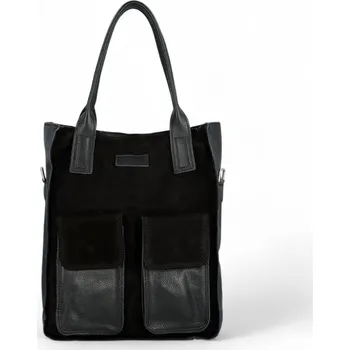 Kabelka Stylová dámská kožená kabelka na rameno Delami Giulia, černá