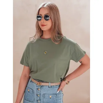 Dámské triko DSTREET FLORTA ZELENÁ S