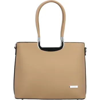Kabelka Luxusní dámská kabelka do ruky Delami Bella Rosa, béžová