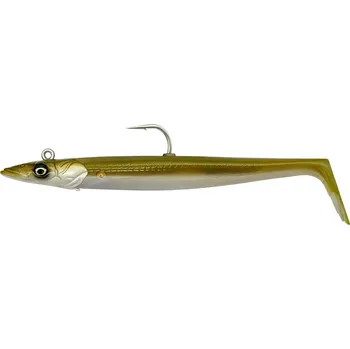 Umělá nástraha Savage Gear Gumová Nástraha Sandeel V2 Sinking Khaki 2+1 - 17,5 cm 65 g