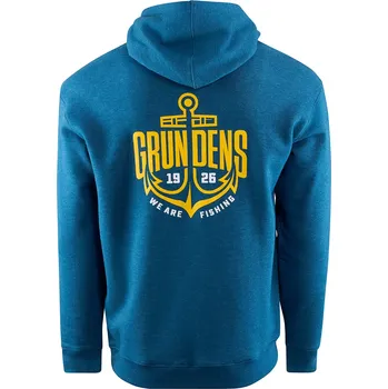 Rybářské oblečení Grundéns Mikina Displacement DWR Hoodie Anchor Navy Heater - M
