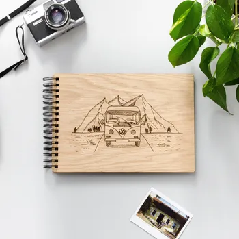 Fotoalbum Dědova dílna Kroužkové fotoalbum Cestovatel 33 x 21,5 cm Černé - 30 listů