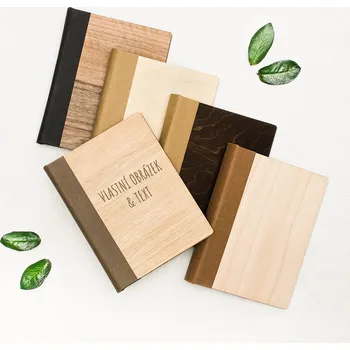 Zápisník Dědova dílna Dřevěný zápisník na míru Papír: Linkovaný, Dřevo: Buk