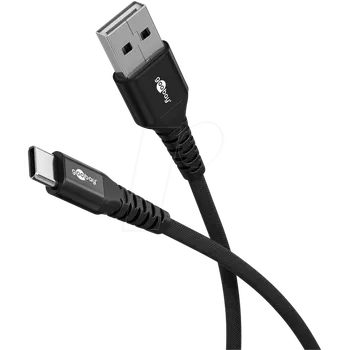 Datový kabel GOOBAY Kabel USB 2.0 USB A vidlice,USB C vidlice 2m černá 0,48Gbps