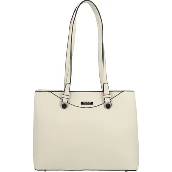 Kabelka Módní dámská kabelka na rameno Delami Little Lady, světle krémová