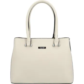 Kabelka Luxusní dámská kabelka na rameno Delami Sophia Luxe, světle krémová