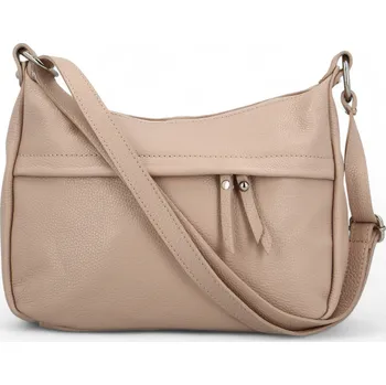 Kabelka Luxusní dámská kožená crossbody kabelka Lukas, pudrová