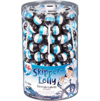 Bonbon Küfa Skipper-Lolly salmiak-lékořice lízátka 100 ks