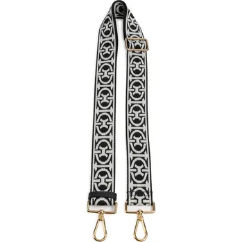 Coccinelle Nastro Monogram - Popruh na kabelky v bílá/černá, umělé vlákno, 201204 | Kabelky pro ženy & muže