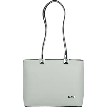 Kabelka Luxusní dámská kabelka na rameno Delami Velvet Touch, světle šedá