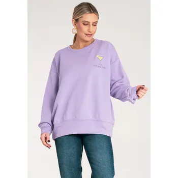 Dámská mikina Ležérní mikina s volným střihem. M1152 Barva: Fialová, Velikost: S/M