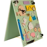 KIK Dřevěná manipulační deska oboustranná farma zelená 28 x 37,5 x 50 cm