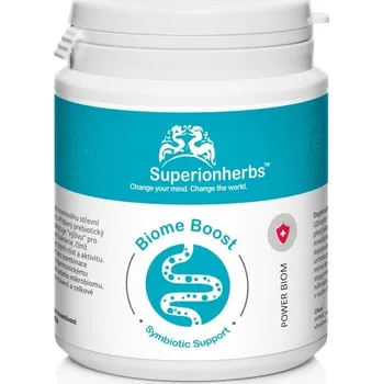 Přírodní produkt Superionherbs Biome Boost - Probiotika a prebiotika pro střeva a imunitu, 90 tobolek