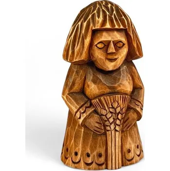 Slovanská Bohyně Živa, vyřezávaná soška, dřevo