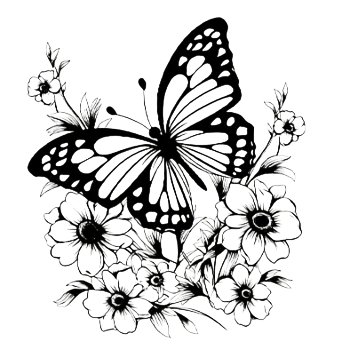 Nášivka Nažehlovací obrázek - černý motýl VI (6,9 x 8,0 cm)