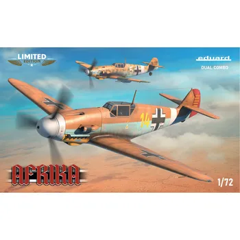 Plastikový model Eduard 1/72 AFRIKA - Bf 109 F-4, G-2 a G-4 Dual combo (Limited Edition)