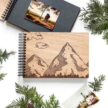 Fotoalbum Kroužkové fotoalbum Hory Počet a barva papírů: Černé - 30 listů