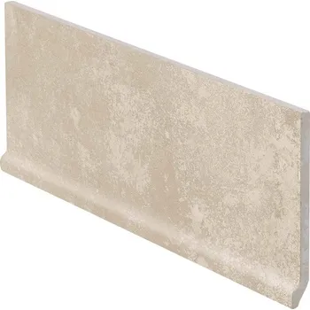 Dlažba Rako Dale DSPJT881, sokl s požlábkem, tmavě béžový, matný, reliéfní, 30 x 11 x 0,8 cm