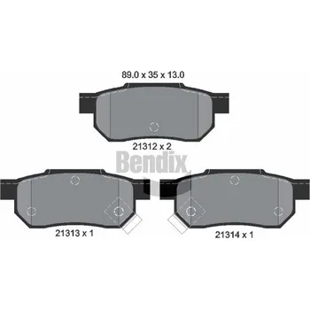 Brzdová destička Sada brzdových destiček, kotoučová brzda BENDIX Braking BPD1780