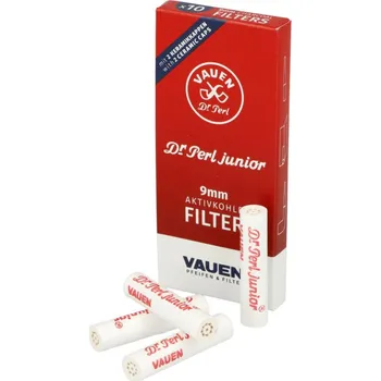 Čistič dýmky Filtry do dýmky Vauen Dr. Perl Junior, 10 ks, 9 mm