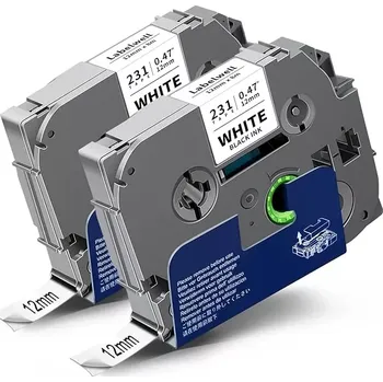 Pásek do tiskárny Labelwell, Kompatibilní páska s Brother TZ-231 / TZe-231, 12mm x 8m, černý tisk / bílý podklad (Kompatibilní páska s Brother TZ-231 / TZe-231, 12mm x 8m, černý tisk / bílý podklad)
