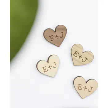 Svatební dekorace Dřevěný vývazek srdce minimalistické Dřevo: Bříza