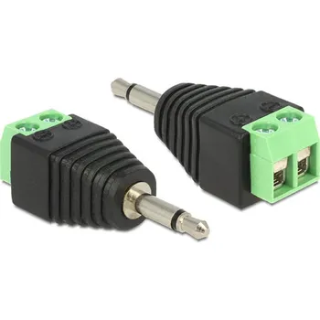 Elektrická zásuvka Delock 65528 jack adaptér [1x jack zástrčka 3,5 mm - 1x zásuvka] černá, zelená, stříbrná