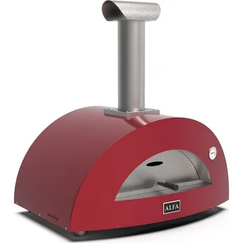 Pec na pizzu Alfa Forni ALFA - 2 PIZZE wood, antik červená