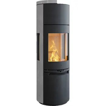 Krbová kamna Heta Krbová kamna Scan-Line 900S boční prosklení - obklad mastek / vápenec / pískovec BlackWood