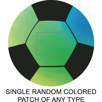 Nafukovací plážový míč z PVC 800 SINGLE RANDOM PATCH, 30x40mm Tamponový tisk, 1 barva
