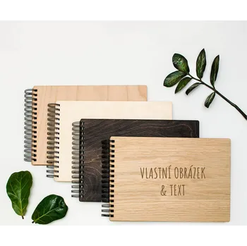 Fotoalbum Dědova dílna Kroužkové fotoalbum na míru A4 Počet a barva papírů: Bílé - 30 listů, Dřevo: Dub