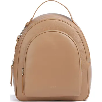 turistický batoh Coccinelle Malory Batoh 38cm, 16L, světle hnědá, kůže, 224013