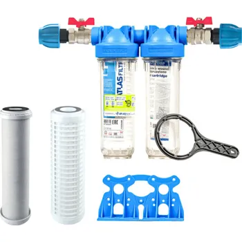 vodní filtr PRODO Sada filtru Senior 10" DUO. Komplet připojení 3/4". Filtrace nečistot, chloru a zápachu (CB-EC CTO)