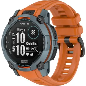 VSECHNONAMOBIL 104656 SILICONE Vyměnitelný řemínek pro Garmin Instinct 3 50mm oranžový