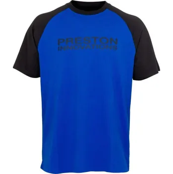 Rybářské oblečení Tričko Preston Lightweight Blue Raglan T-Shirt Velikost M