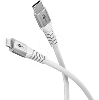 Datový kabel GOOBAY Kabel USB 2.0 vidlice Apple Lightning,USB C vidlice 3m bílá