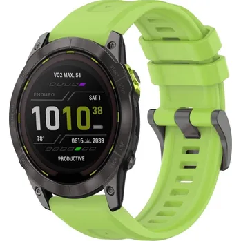 Ostatní příslušenství k chytrým hodinkám VSECHNONAMOBIL 87397 SILICONE Vyměnitelný řemínek pro Garmin Enduro 3 světle zelený
