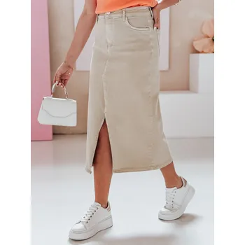 Dámská sukně Dámská sukně džínová maxi TELL ME MAXI CY0480 Barva: Béžová, Velikost: S