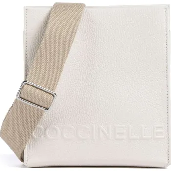 Coccinelle Myrtha Maxi Logo - Kabelka přes rameno v bílá, kůže, 223948 | Kabelky pro ženy & muže