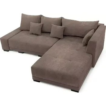 Sedací souprava Sofiland LaMASIA - hnědá - univerzální levá / pravá rohová pohovka - ve tvaru L s funkcí spaní a úložným prostorem