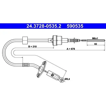 Spojka Tažné lanko, ovládání spojky ATE 24.3728-0535.2