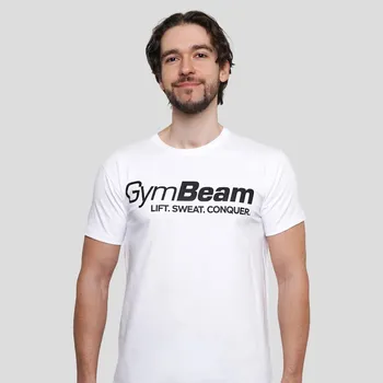 Pánské oblečení GymBeam Lift T-shirt White XL bílá
