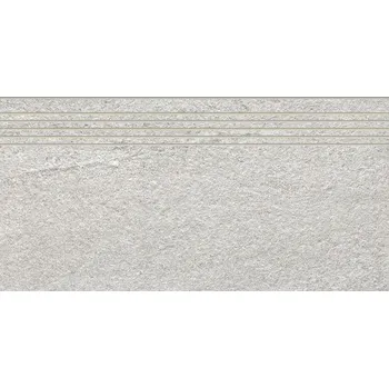 Dlažba Quarzit - schodovka rektifikovaná 29,8x59,8 šedá reliéfní, tl. 9 mm DCVSR737