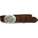 Drakkaria BOHEMIA, český lev, kožený opasek, hnědý