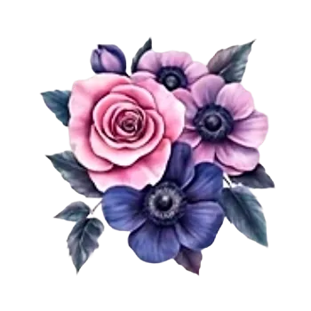 Nažehlovací obrázek - akvarelové květiny XVI (6,5 x 6,5 cm)