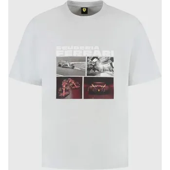 Pánské tričko Volnočasové tričko Scuderia Ferrari F1 s motivem SF šedé S