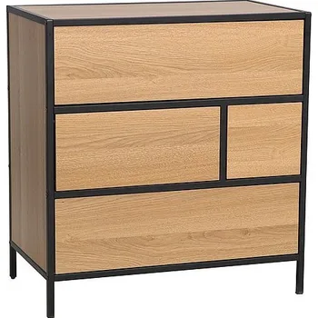 Ložnicová sestava Komoda GEO K4, Dub/Černá