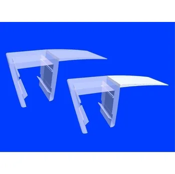 BESTECO Boční Stírací Lišta F pro Sprchové Kouty 10 mm Sklo Transparentní PVC Těsnění Délka: 100 cm